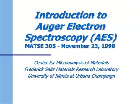 auger electron spectroscopy ppt|(PDF) Introduction to Colloid and Surface Chemistry .